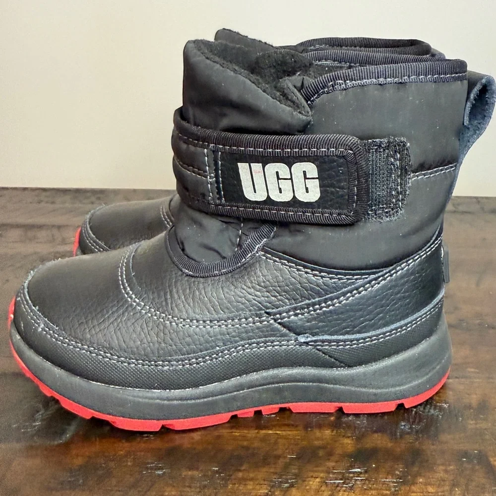 UGG Kids Taney Weather Boot Black Red Trim Toddler 9